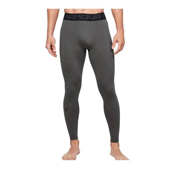 Under Armour Men's Heatgear Compression Armour Leggings Carbon Gray Large - Picture 1 of 7